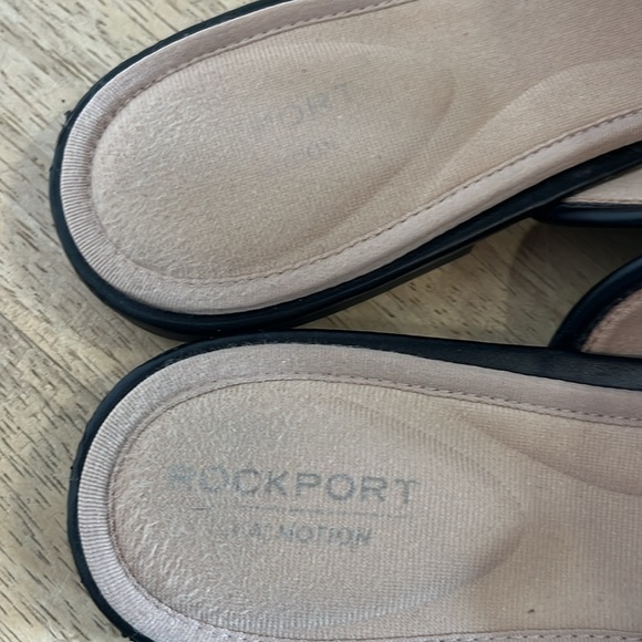 Women’s Rockport Trutech Black Size 9 Slip On Leather Shoes Mules - Picture 6 of 10